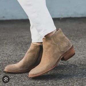 Frye Carson Beige Piping Bootie-7M